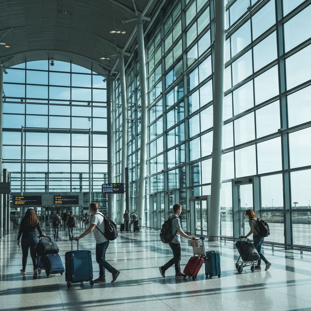 Modern airport terminal